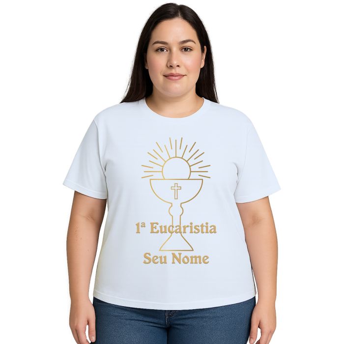 Camiseta Eucaristia Religiosa Estampa Personalizada