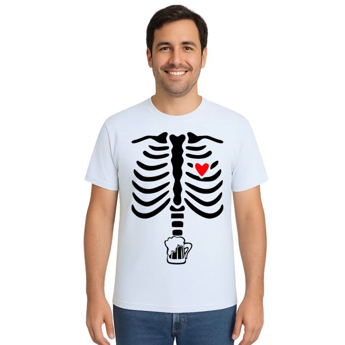 Camiseta Raio x Cerveja Esqueleto Estampa Personalizada