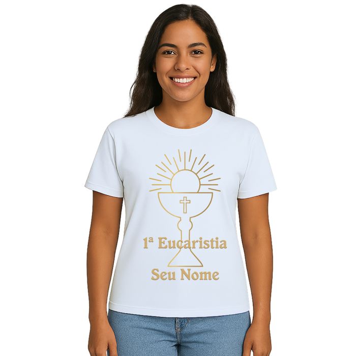 Camiseta Eucaristia Religiosa Estampa Personalizada