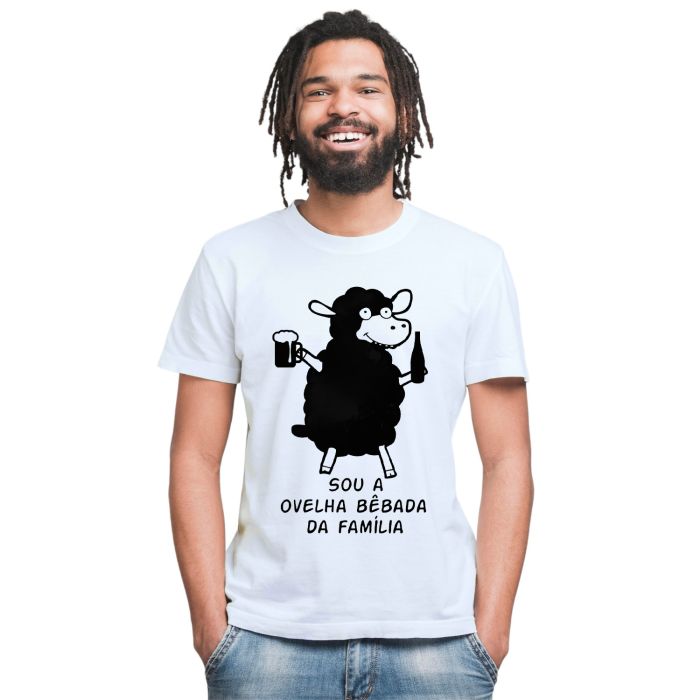 Camiseta Ovelha Bêbada da Família Estampa Personalizada