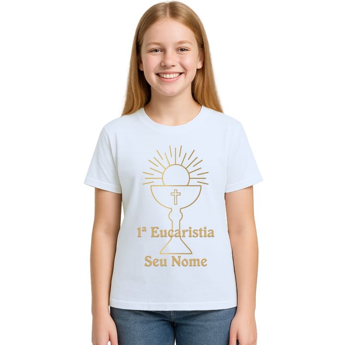 Camiseta Eucaristia Religiosa Estampa Personalizada
