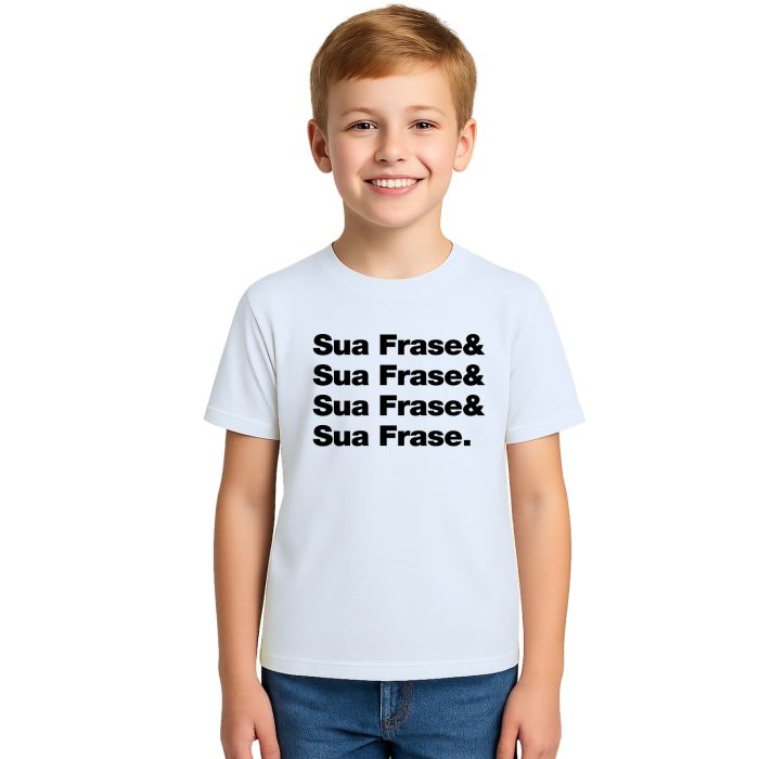 Camiseta Sua Frase Aqui Frase& Estampa Personalizada