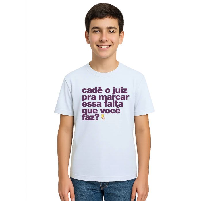 Camiseta Cadê Juiz Falta Que Você Faz Personalizada