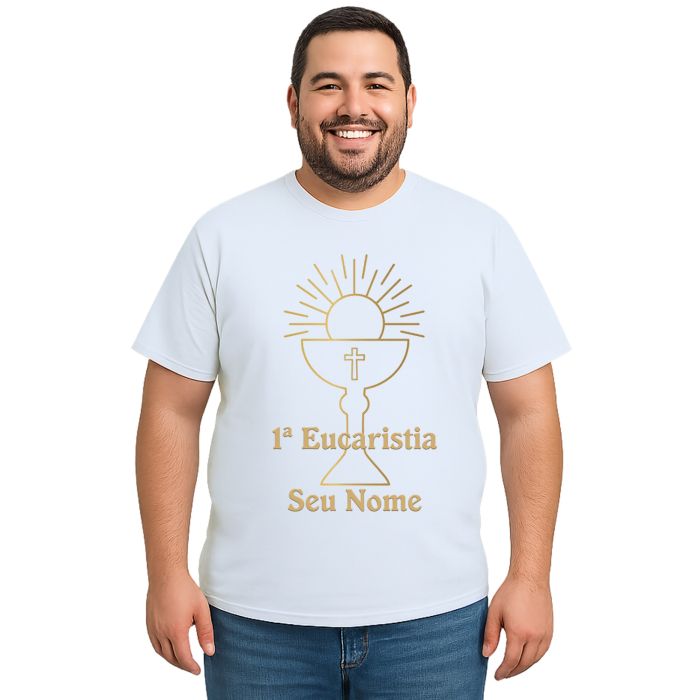 Camiseta Eucaristia Religiosa Estampa Personalizada