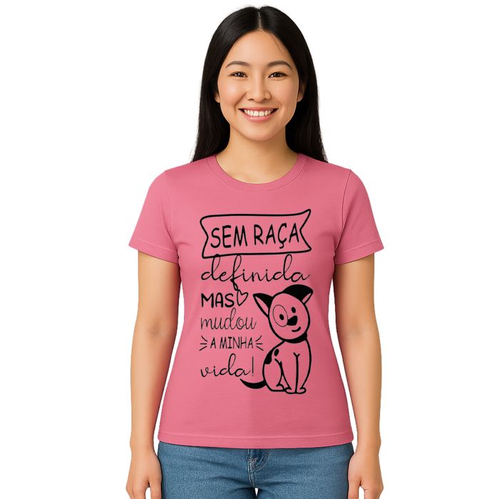 Camiseta Cachorro Sem Raça Mudou Minha Vida Personalizada