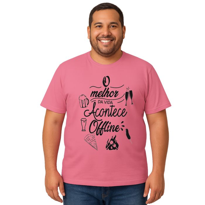 Camiseta Melhor da Vida Offline Estampa Personalizada