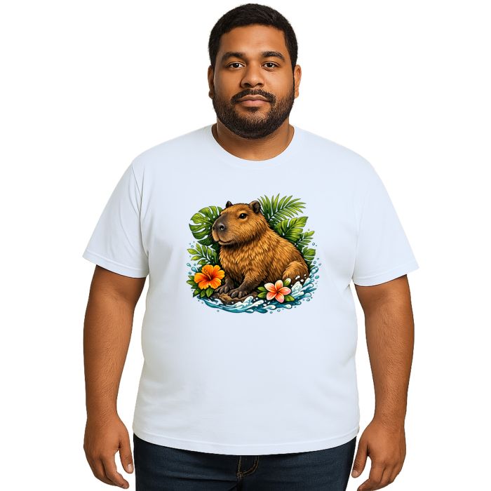 Camiseta Capivara Floresta Estampa Personalizada