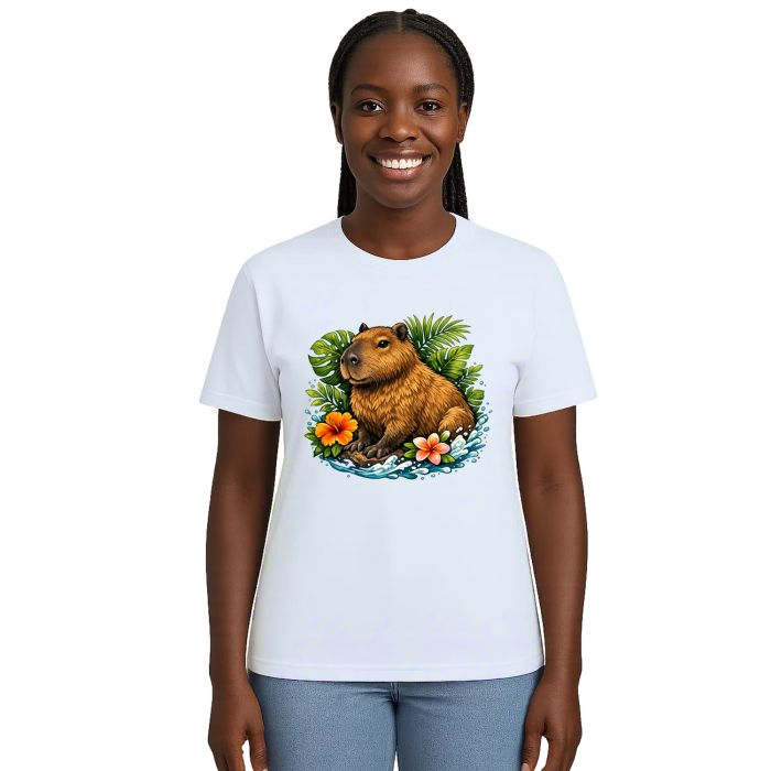 Camiseta Capivara Floresta Estampa Personalizada