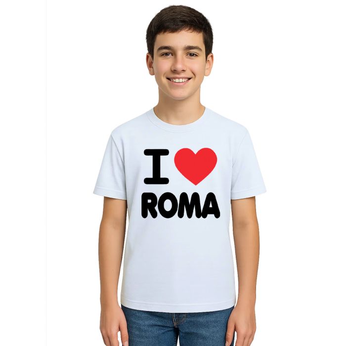 Camiseta Eu Amo Roma I Love Estampa Personalizada
