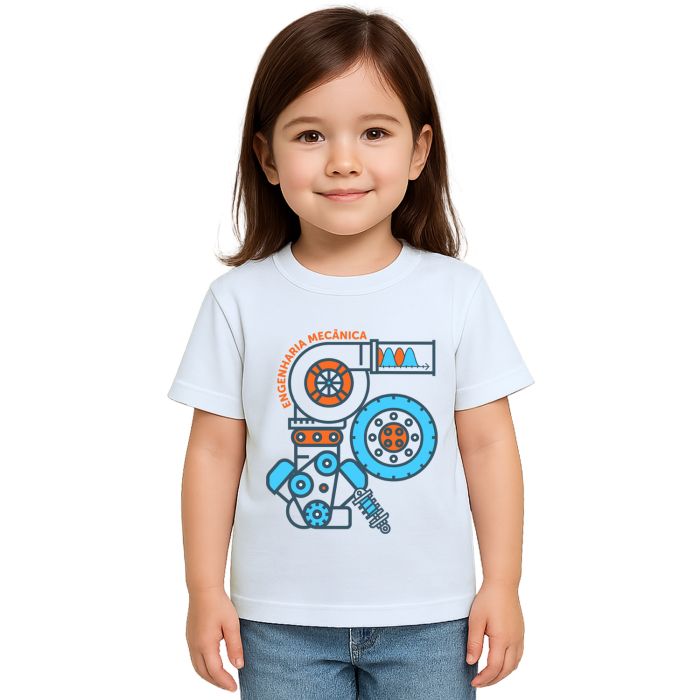 Camiseta Engenharia Mecânica Motores Estampa Personalizada