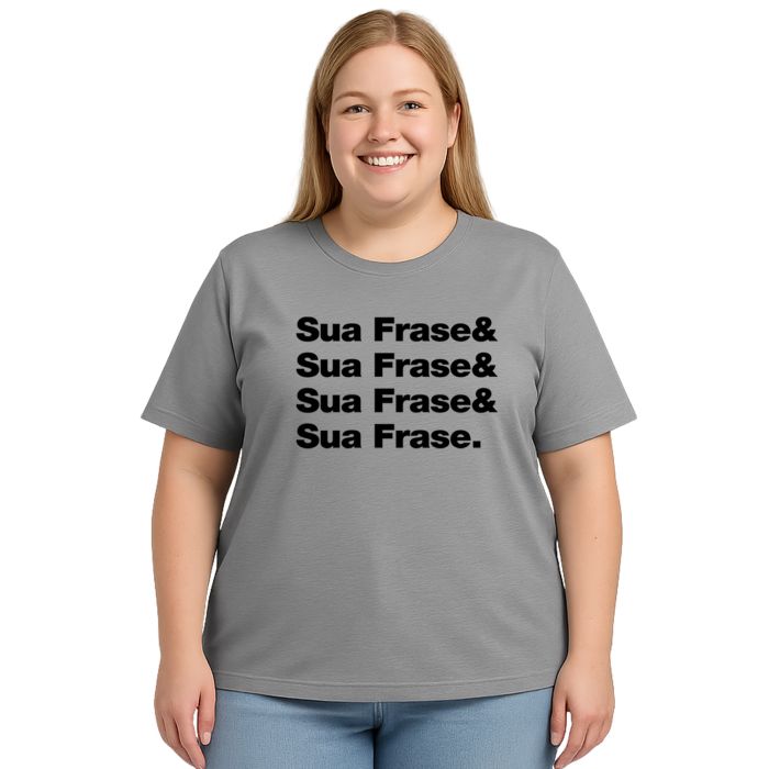 Camiseta Sua Frase Aqui Frase& Personalizada Algodão