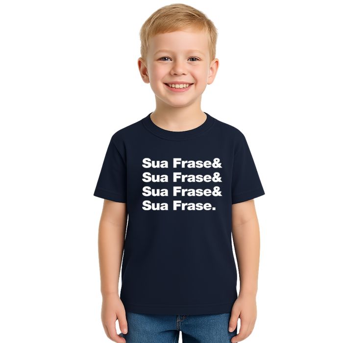 Camiseta Sua Frase Aqui Frase& Personalizada Algodão
