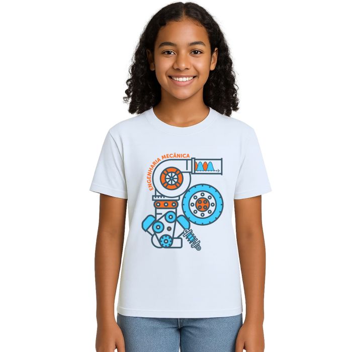 Camiseta Engenharia Mecânica Motores Estampa Personalizada