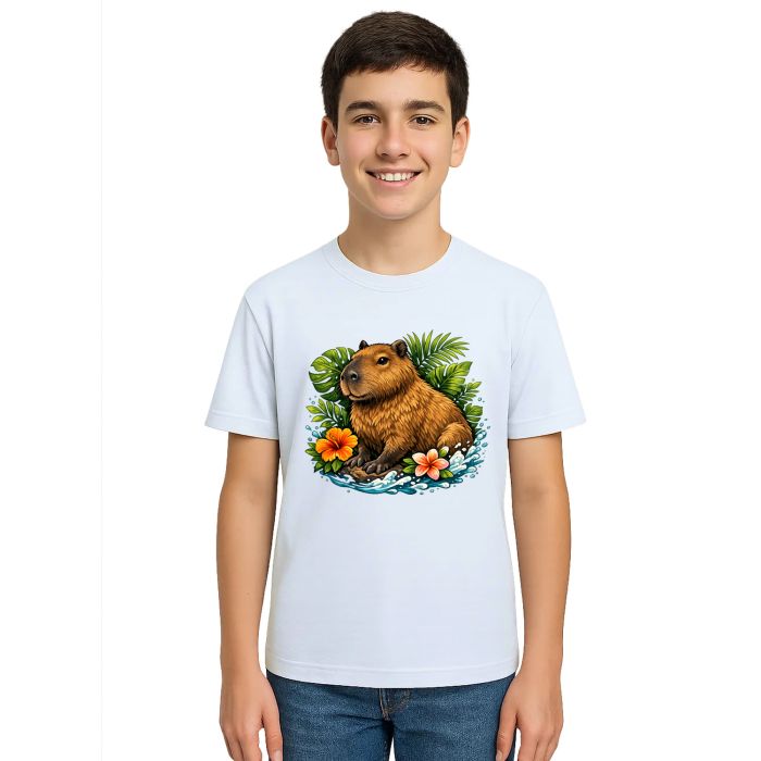 Camiseta Capivara Floresta Estampa Personalizada