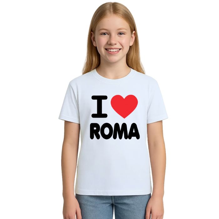 Camiseta Eu Amo Roma I Love Estampa Personalizada