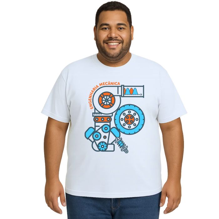 Camiseta Engenharia Mecânica Motores Estampa Personalizada