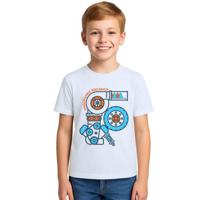 Camiseta Engenharia Mecânica Motores Estampa Personalizada