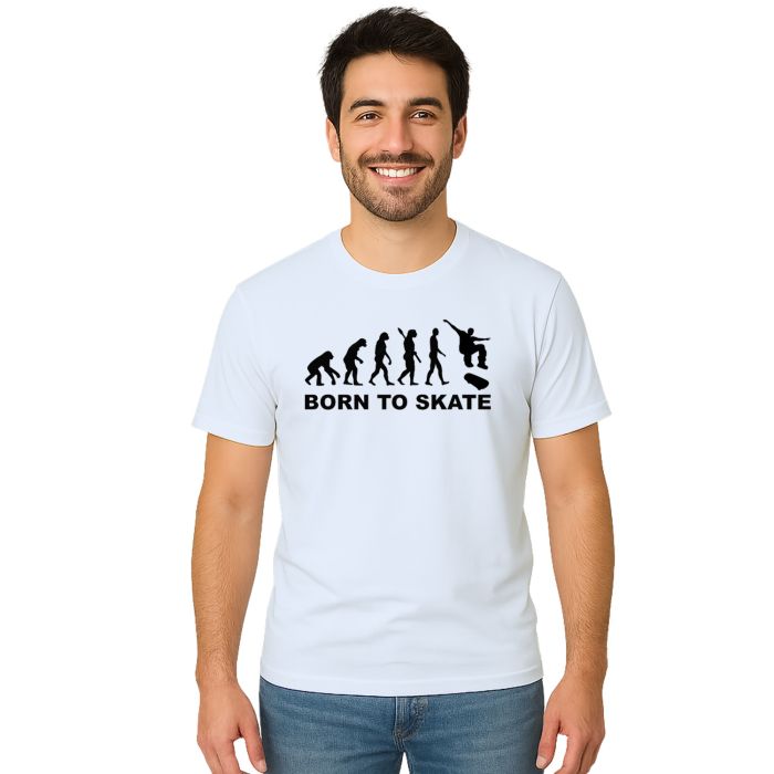 Camiseta Born To Skate Sk8 Skatista Estampa Personalizada