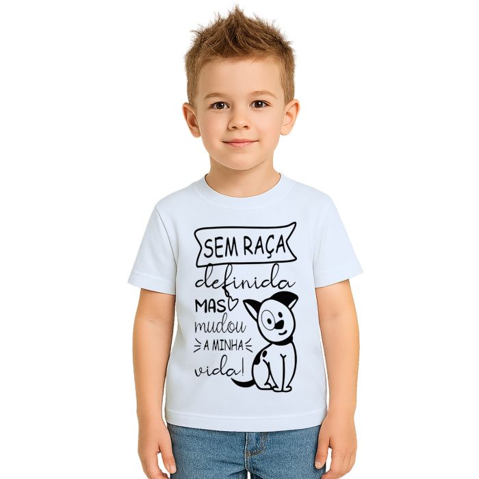 Camiseta Cachorro Sem Raça Mudou Minha Vida Personalizada