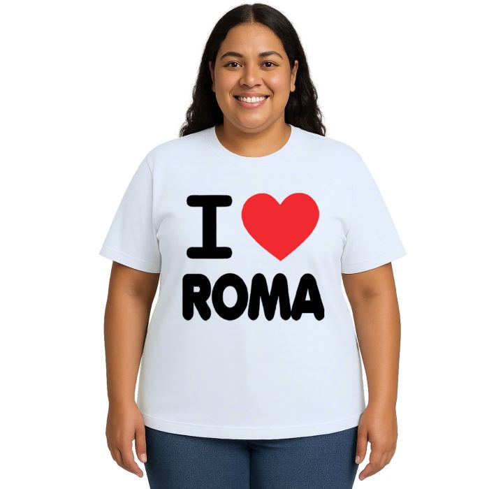 Camiseta Eu Amo Roma I Love Estampa Personalizada