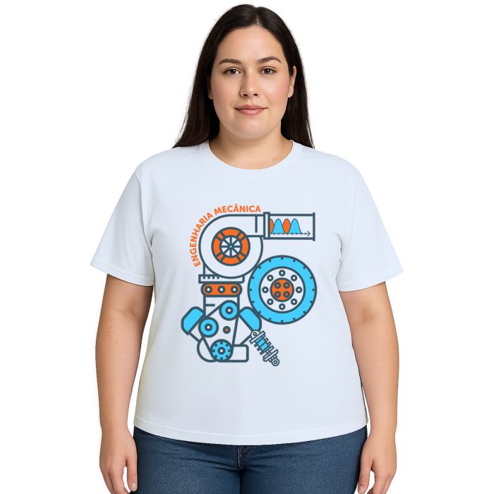 Camiseta Engenharia Mecânica Motores Estampa Personalizada