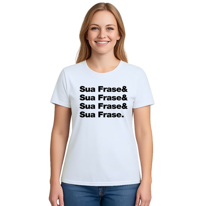 Camiseta Sua Frase Aqui Frase& Personalizada Algodão