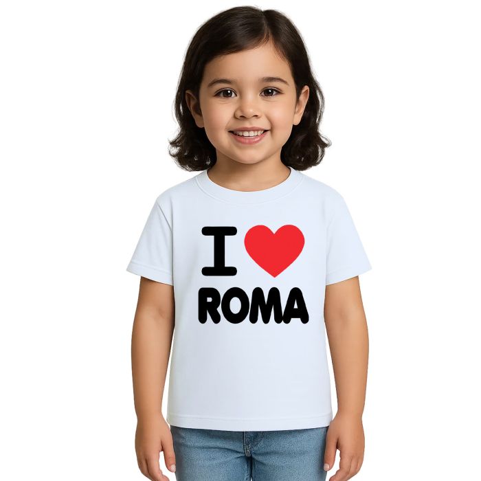 Camiseta Eu Amo Roma I Love Estampa Personalizada