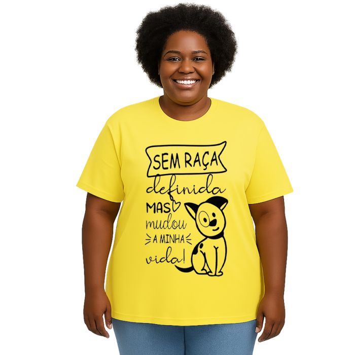 Camiseta Cachorro Sem Raça Mudou Minha Vida Personalizada