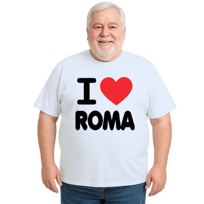 Camiseta Eu Amo Roma I Love Estampa Personalizada