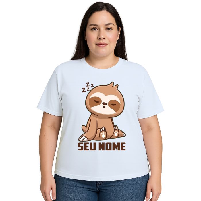 Camiseta Bicho Preguiça Dorminhoco Estampa Personalizada