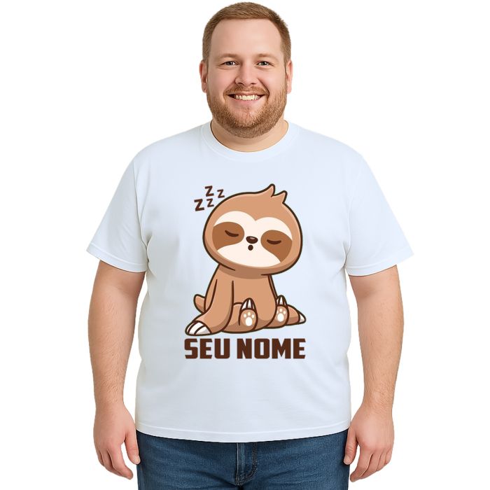 Camiseta Bicho Preguiça Dorminhoco Estampa Personalizada