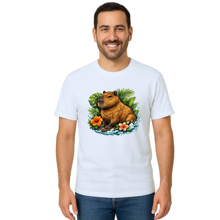 Camiseta Capivara Floresta Estampa Personalizada