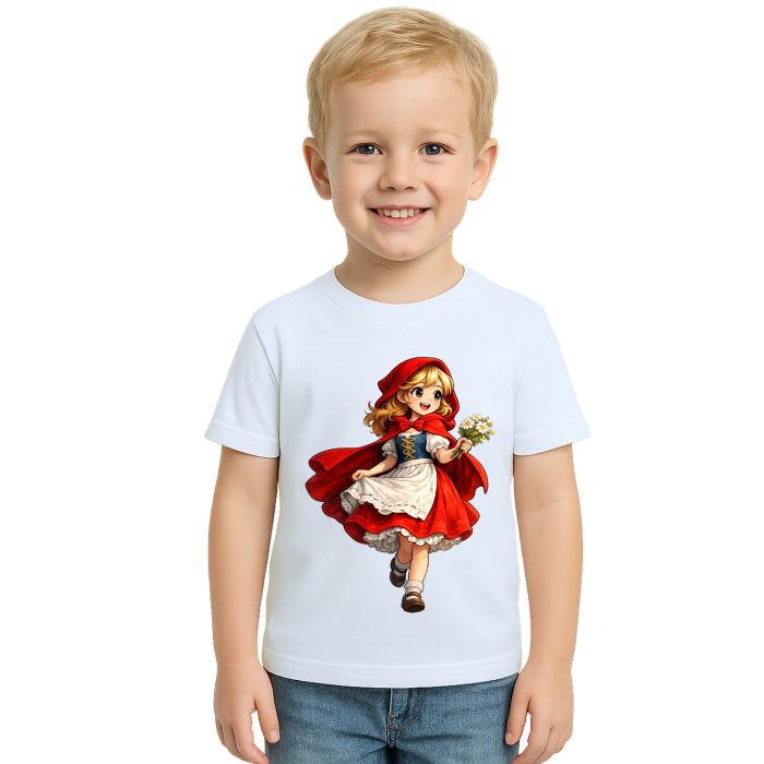 Camiseta Chapeuzinho Vermelho Bouquet Estampa Personalizada
