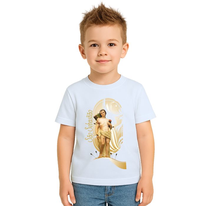 Camiseta São Sebastião Religiosa Estampa Personalizada