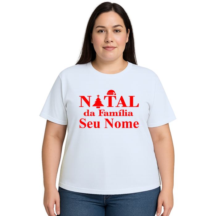 Camiseta Natal da Família Natalina Estampa Personalizada