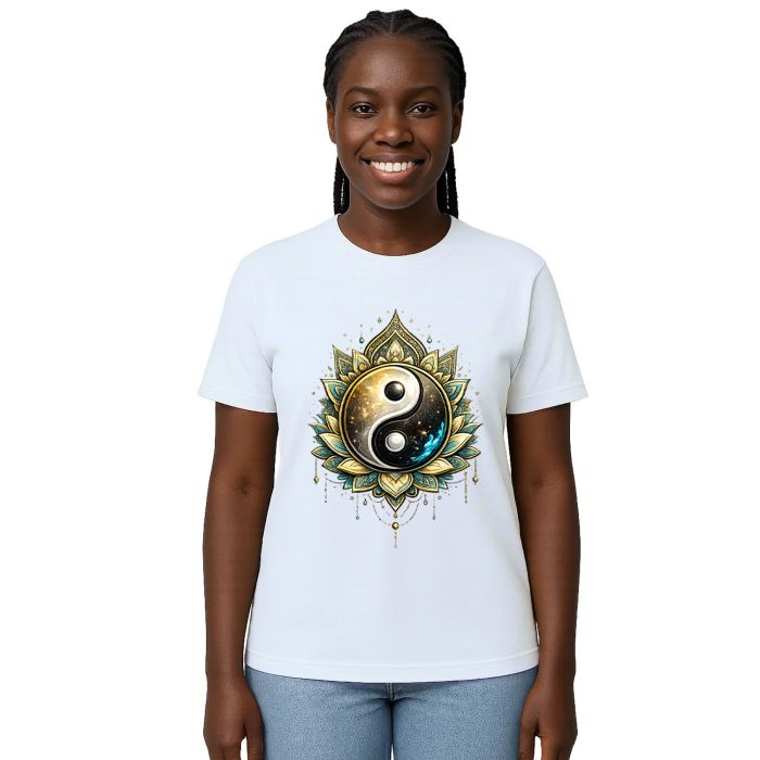 Camiseta Taijitu Yin Yang Equilíbrio Estampa Personalizada