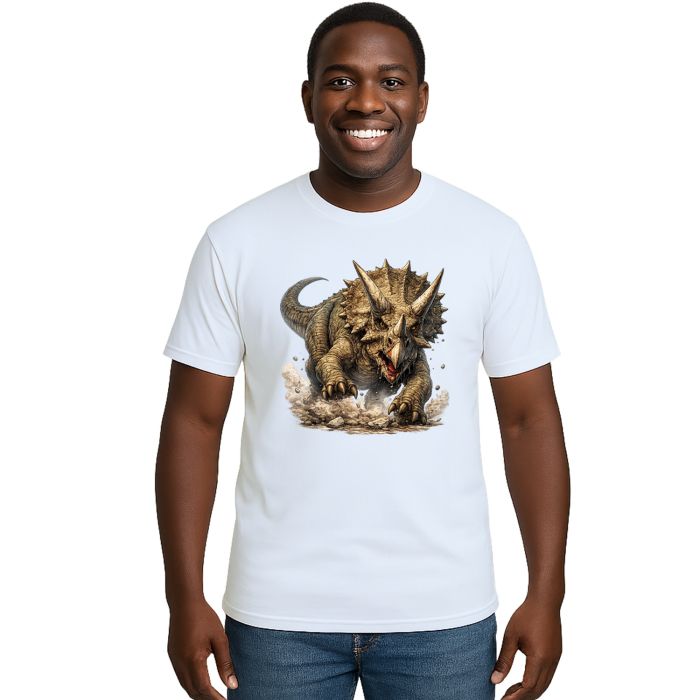 Camiseta Dinossauro Tricerátops Estampa Personalizada