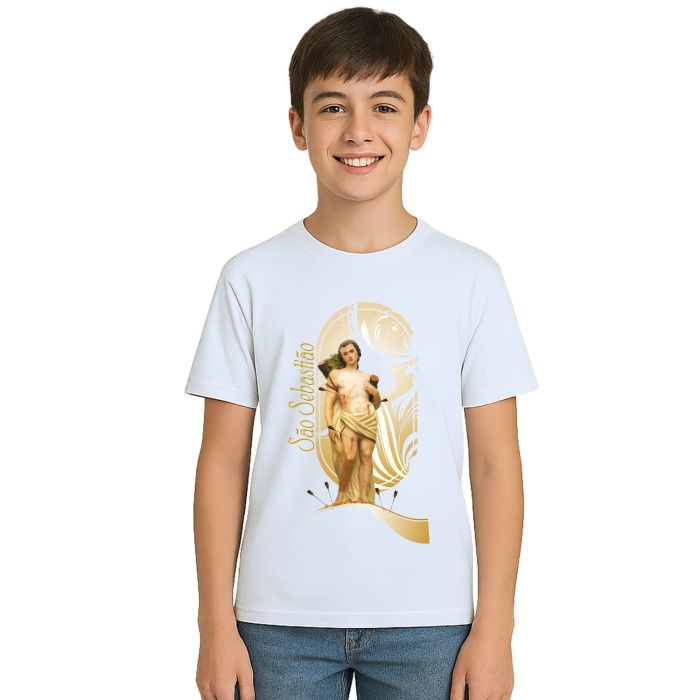Camiseta São Sebastião Religiosa Estampa Personalizada