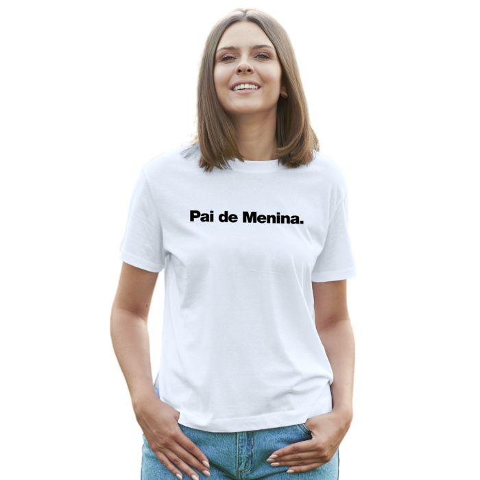 Camiseta Pai de Menina Dia dos Pais Personalizada Algodão