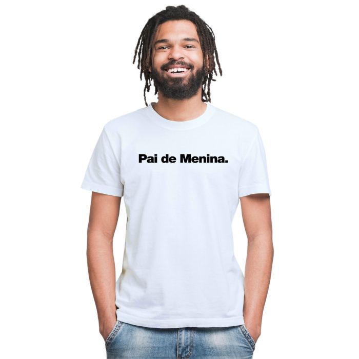 Camiseta Pai de Menina Dia dos Pais Personalizada Algodão