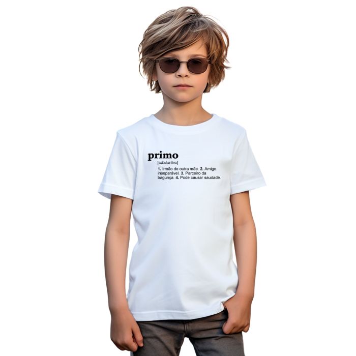 Camiseta Primo Irmão Amigo Parceiro Personalizada Algodão
