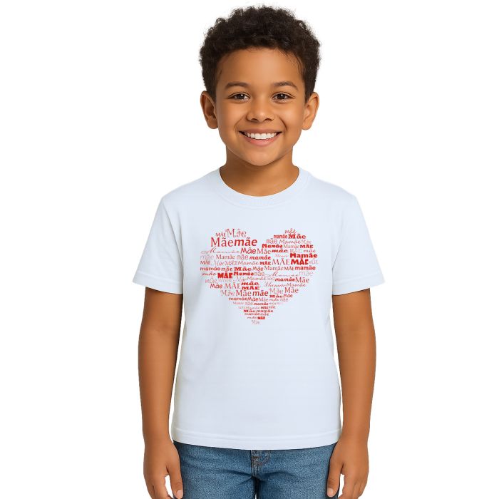 Camiseta Coração de Mãe Dia Das Mães Estampa Personalizada