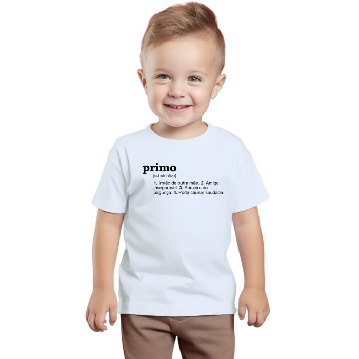 Camiseta Primo Irmão Amigo Parceiro Personalizada Algodão
