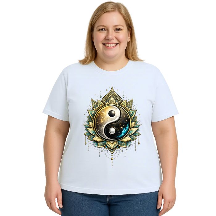 Camiseta Taijitu Yin Yang Equilíbrio Estampa Personalizada