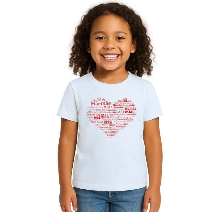 Camiseta Coração de Mãe Dia Das Mães Estampa Personalizada