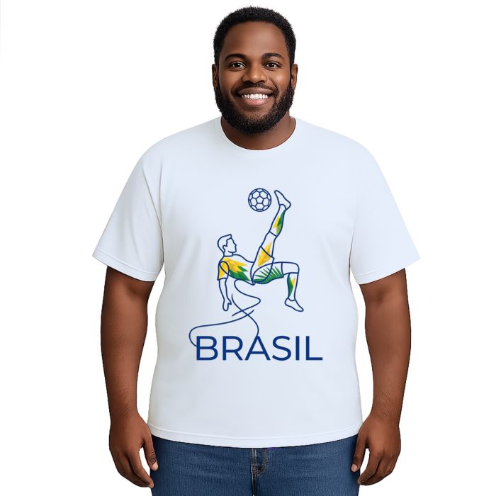 Camiseta Brasil Futebol Copa Mundial Estampa Personalizada
