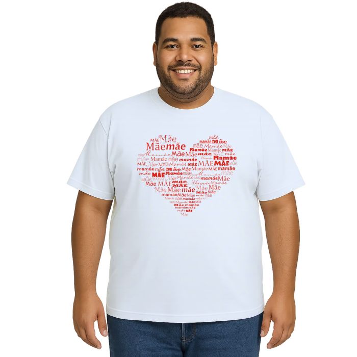 Camiseta Coração de Mãe Dia Das Mães Estampa Personalizada