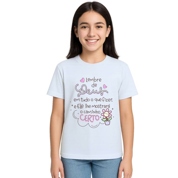 Camiseta Deus Mostrará o Caminho Estampa Personalizada