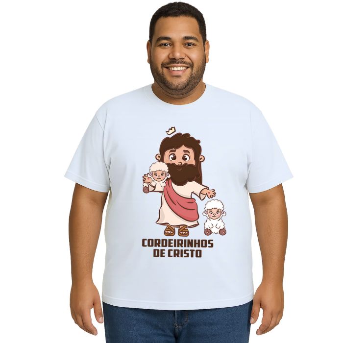 Camiseta Cordeirinhos de Cristo Estampa Personalizada