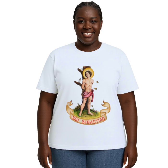 Camiseta São Sebastião Faixa Estampa Personalizada